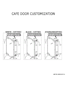 Cafe Door Customization parts for Ge Freestanding Ice Maker UCC15NJCII from AppliancePartsPros.com