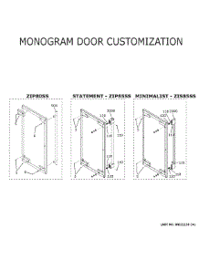 Monogram Door Customization parts for Ge Freestanding Ice Maker UCC15NJCII from AppliancePartsPros.com