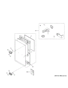 Door parts for Ge Freestanding Ice Maker UCC15NJCII from AppliancePartsPros.com