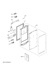 Door parts for Ge Freestanding Ice Maker UCC15NPRBII from AppliancePartsPros.com