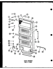 Door Assembly (Uf16 / P60117-29W) (Uf16c / P60117-29Wc) (Uf16ag / P60117-29Wg) (Uf16a / P60117-29Wa) parts for Amana Upright Freezer UF16/P60117-29W from AppliancePartsPros.com