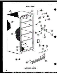 Interior Parts parts for Amana Upright Freezer UF16K-C/P60250-10WC from AppliancePartsPros.com