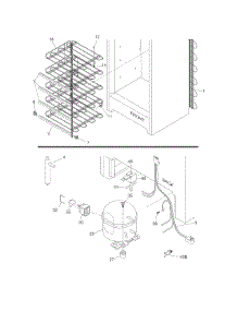 System parts for Crosley Upright Freezer UL2500CA2 from AppliancePartsPros.com