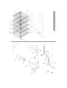 System parts for Crosley Upright Freezer UL2500CA5 from AppliancePartsPros.com