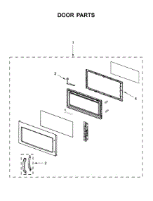 Door Parts parts for Whirlpool Microwave/Hood Combo UMV1160CB7 from AppliancePartsPros.com