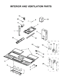 Interior And Ventilation Parts parts for Whirlpool Microwave/Hood Combo UMV1160CW8 from AppliancePartsPros.com