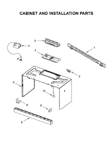 Cabinet And Installation Parts parts for Whirlpool Microwave/Hood Combo UMV1160CW8 from AppliancePartsPros.com