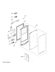 Door parts for Ge Freestanding Ice Maker UNC15NPRBII from AppliancePartsPros.com