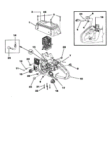 Engine Housing / Fuel Tank / Oil Tank parts for Homelite Gas Chainsaw UT-10901 from AppliancePartsPros.com