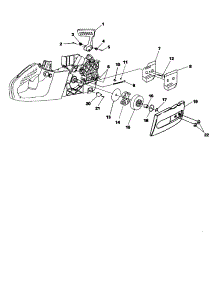 Clutch / Hand Guard / Drive Case Cover parts for Homelite Gas Chainsaw UT-10901 from AppliancePartsPros.com