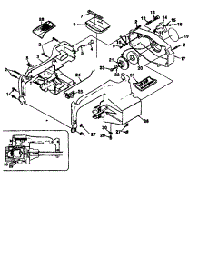 Engine Housing parts for Homelite Gas Line Trimmer UT-20536 from AppliancePartsPros.com