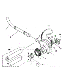 Volute / Fan / Tubes parts for Homelite Gas Leaf Blower UT08929A from AppliancePartsPros.com