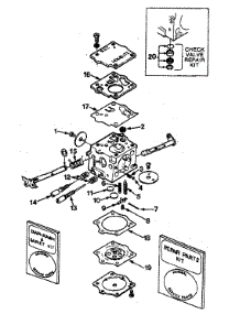 Sdc-62 Carburetor parts for Homelite Gas Chainsaw UT10045 from AppliancePartsPros.com