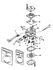 Zama Carburetor parts for Homelite Gas Chainsaw UT10045 from AppliancePartsPros.com