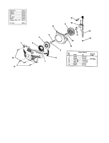 Starter-Ignition parts for Homelite Gas Chainsaw UT10901 from AppliancePartsPros.com