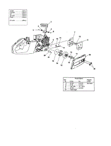 Clutch / Hand Guard / Drive Case Cover parts for Homelite Gas Chainsaw UT10901 from AppliancePartsPros.com
