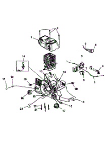 Engine Housing parts for Homelite Gas Chainsaw UT10946A from AppliancePartsPros.com