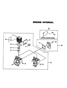 Engine Internal parts for Homelite Gas Line Trimmer UT20702 from AppliancePartsPros.com
