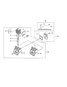 Engine Internal parts for Homelite Gas Line Trimmer UT20710 from AppliancePartsPros.com