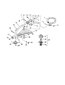 Shaft-Spool And String parts for Homelite Gas Line Trimmer UT20710 from AppliancePartsPros.com