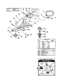 Shaft / Spool And String / Deflector parts for Homelite Gas Line Trimmer UT20711 from AppliancePartsPros.com