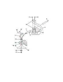 Brushcutter Attachment parts for Homelite Gas Line Trimmer UT20712 from AppliancePartsPros.com