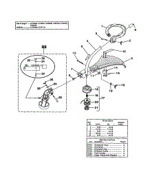 Shaft / Spool And String / Deflector parts for Homelite Gas Line Trimmer UT20713 from AppliancePartsPros.com