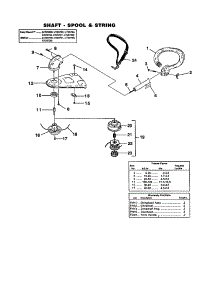 Shaft / Spool And String parts for Homelite Gas Line Trimmer UT20730 from AppliancePartsPros.com