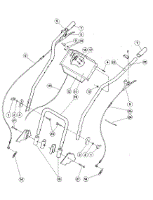 Handlebars, Control Levers, And Throttle Lever parts for Troy-Bilt Gas Walk-Behind Mower V000100 from AppliancePartsPros.com