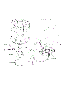 Magneto No. 610816 parts for Tecumseh Lawn & Garden Engine V70-125204A from AppliancePartsPros.com