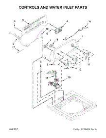 Controls And Water Inlet Parts parts for Crosley Washer VAW3584GW0 from AppliancePartsPros.com