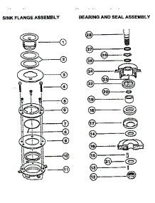 Flange And Bearing parts for Viking Range Garbage Disposal VBFW1030 from AppliancePartsPros.com