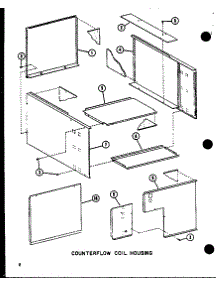 Counterflow Coil Housing (D6763624 / P6763624c) (D6763620 / P6763620c) (D6763616 / P6763616c) parts for Amana Central Air Conditioner VCFC24AOVA/P9968014C from AppliancePartsPros.com