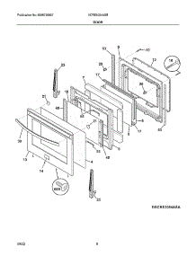 Door parts for Kelvinator Electric Range VCRE3054ASE from AppliancePartsPros.com