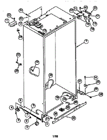Cabinet parts for Viking Range Side-By-Side Refrigerator VCSB360 from AppliancePartsPros.com