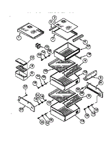 Refrigerator Shelf parts for Viking Range Side-By-Side Refrigerator VCSB360 from AppliancePartsPros.com