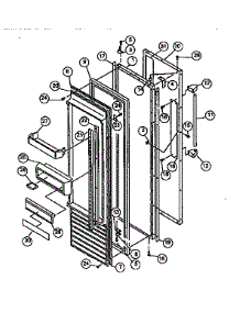 Refrigerator Door parts for Viking Range Side-By-Side Refrigerator VCSB360 from AppliancePartsPros.com