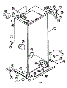 Cabinet parts for Viking Range Side-By-Side Refrigerator VCSB420 from AppliancePartsPros.com