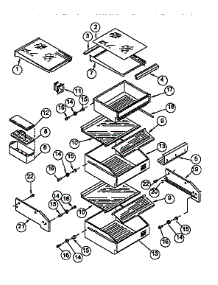 Refrigerator Shelf parts for Viking Range Side-By-Side Refrigerator VCSB420 from AppliancePartsPros.com