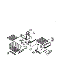 Freezer Shelf parts for Viking Range Side-By-Side Refrigerator VCSB480 from AppliancePartsPros.com