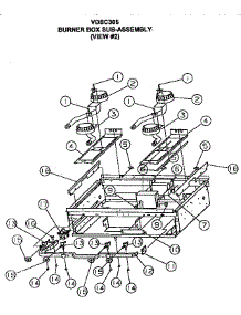 Burner Box-Sub-Assembly parts for Viking Range Range VDSC305 from AppliancePartsPros.com