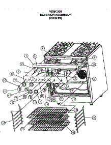 Exterior Assembly parts for Viking Range Range VDSC305 from AppliancePartsPros.com