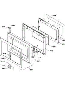 Door Assembly parts for Amana Microwave VEND11B-P1185804M from AppliancePartsPros.com