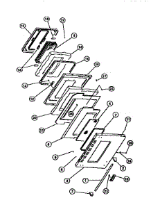 Oven Door parts for Viking Range Gas Wall Oven VGDO270 from AppliancePartsPros.com