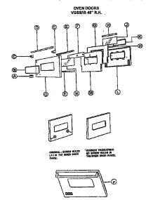 Oven Doors parts for Viking Range Gas Range VGIS36 from AppliancePartsPros.com