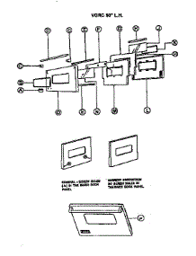 60" Left Hand Oven Door parts for Viking Range Gas Range VGRC48 from AppliancePartsPros.com