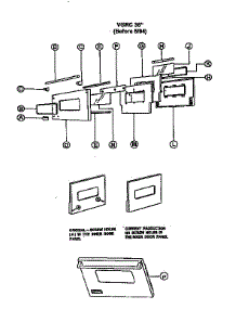 36"- Oven Door Before 5 / 1994 parts for Viking Range Gas Range VGRC60 from AppliancePartsPros.com