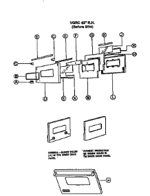 48" Right Hand Oven Door Before 5 / 1994 parts for Viking Range Gas Range VGRC60 from AppliancePartsPros.com