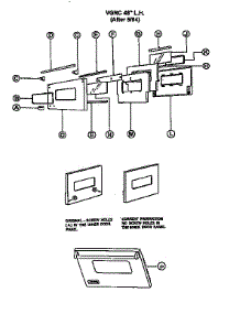 48" Left Hand Oven Door After 5 / 1994 parts for Viking Range Gas Range VGRC60 from AppliancePartsPros.com