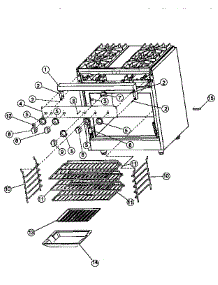 Control / Rack Assembly parts for Viking Range Gas Range VGSS48 from AppliancePartsPros.com